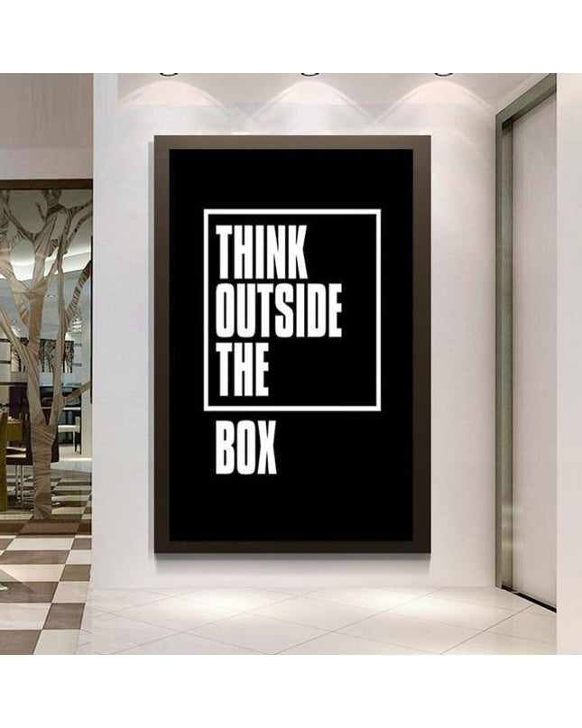 Denke außerhalb der Box Leinwand