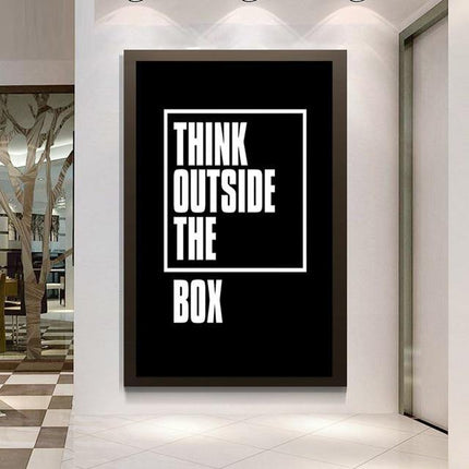 Denke außerhalb der Box Leinwand