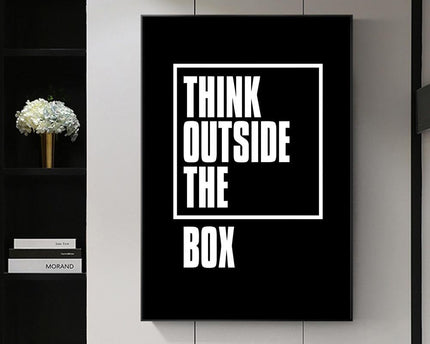 Denke außerhalb der Box Leinwand
