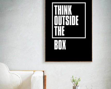 Denke außerhalb der Box Leinwand
