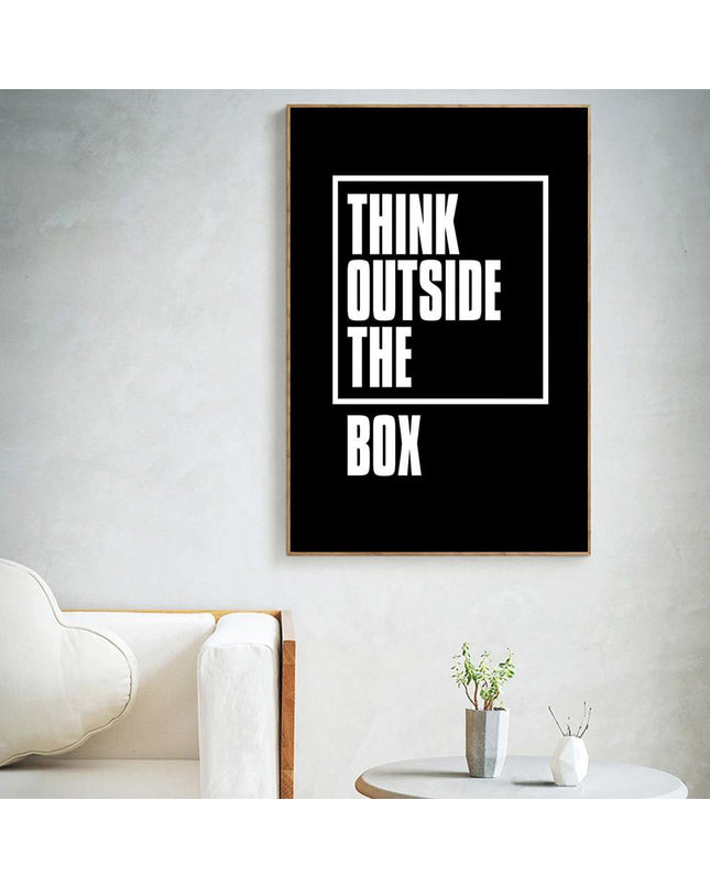 Denke außerhalb der Box Leinwand